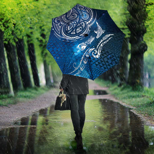 Matariki Galaxy Umbrella New Zealand Map Maori Pattern