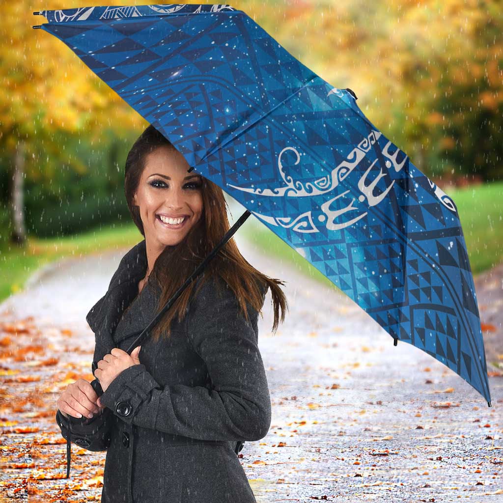 Matariki Galaxy Umbrella New Zealand Map Maori Pattern