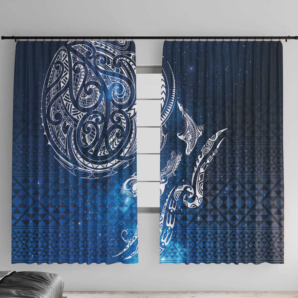 Matariki Galaxy Window Curtain New Zealand Map Maori Pattern