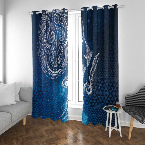 Matariki Galaxy Window Curtain New Zealand Map Maori Pattern