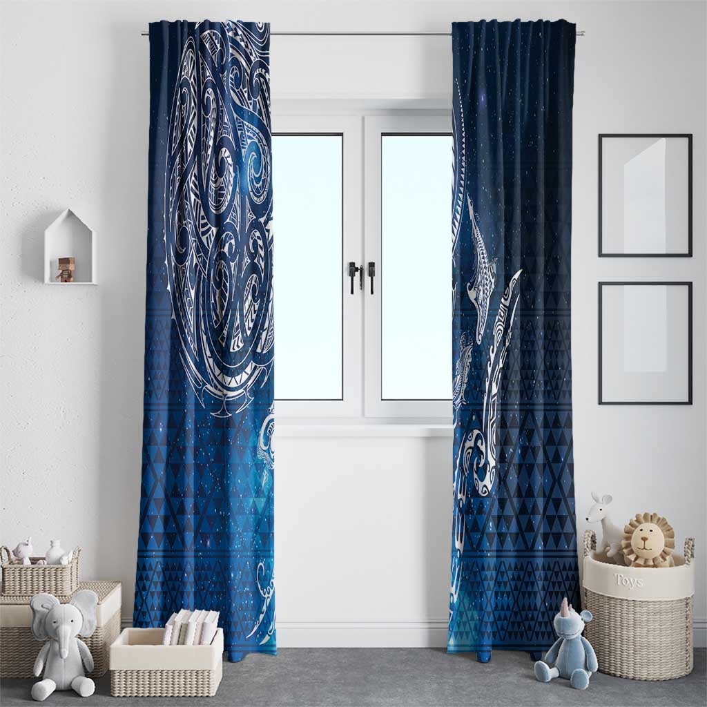 Matariki Galaxy Window Curtain New Zealand Map Maori Pattern