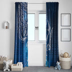Matariki Galaxy Window Curtain New Zealand Map Maori Pattern