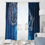 Matariki Galaxy Window Curtain New Zealand Map Maori Pattern