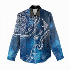 Matariki Galaxy Women Casual Shirt New Zealand Map Maori Pattern
