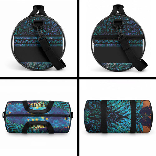 Matariki Te Tau Hou Maori Personalised Duffle Bag New Zealand Silver Fern Night Starry Sky