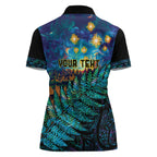 Matariki Te Tau Hou Maori Women Polo Shirt New Zealand Silver Fern Night Starry Sky
