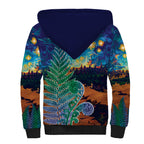 Personalised New Zealand Matariki Art Star Sherpa Hoodie Koru Fern Night Starry Sky