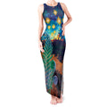 Personalised New Zealand Matariki Art Star Tank Maxi Dress Koru Fern Night Starry Sky