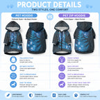 New Zealand Matariki Pet Hoodie Blue Milky Way Stars Night Sky
