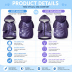 New Zealand Matariki Pet Hoodie Purple Milky Way Stars Night Sky