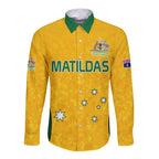 custom-text-and-number-australia-soccer-long-sleeve-button-shirt-socceroos-with-kangaroo-matildas-2023