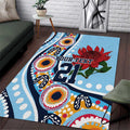 New South Wales Rugby Pacific Custom Area Rug Aboriginal art of Waratah