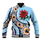 New South Wales Rugby Pacific Custom Baseball Jacket Aboriginal art of Waratah