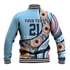 New South Wales Rugby Pacific Custom Baseball Jacket Aboriginal art of Waratah