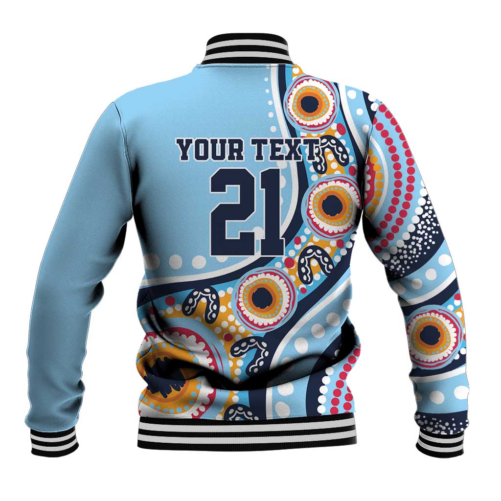 New South Wales Rugby Pacific Custom Baseball Jacket Aboriginal art of Waratah