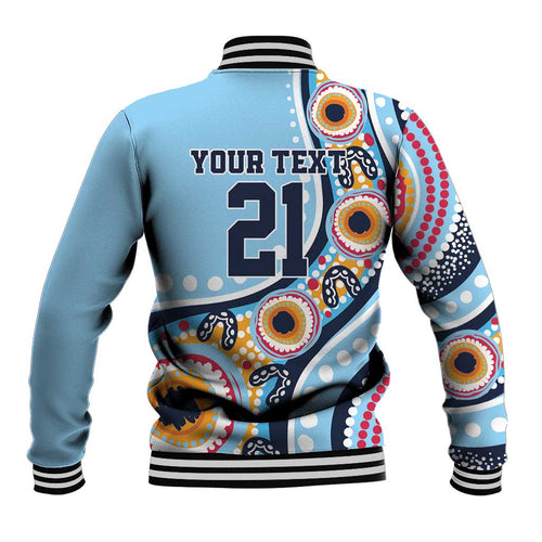 New South Wales Rugby Pacific Custom Baseball Jacket Aboriginal art of Waratah