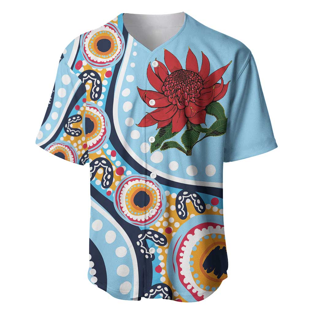 New South Wales Rugby Pacific Custom Baseball Jersey Aboriginal art of Waratah