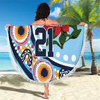 New South Wales Rugby Pacific Custom Beach Blanket Aboriginal art of Waratah