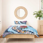 New South Wales Rugby Pacific Custom Bedding Set Aboriginal art of Waratah