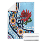New South Wales Rugby Pacific Custom Blanket Aboriginal art of Waratah