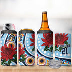 New South Wales Rugby Pacific Custom 4 in 1 Can Cooler Tumbler Aboriginal art of Waratah