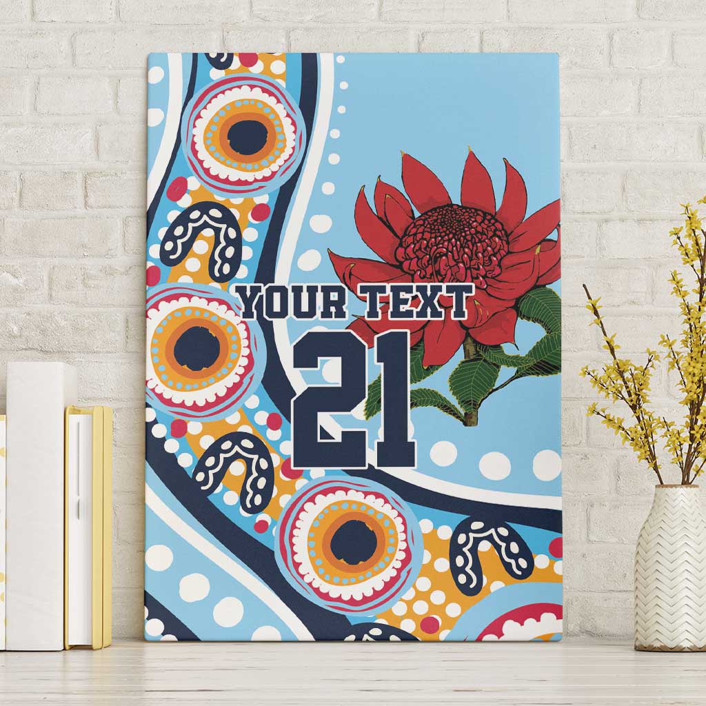 New South Wales Rugby Pacific Custom Canvas Wall Art Aboriginal art of Waratah