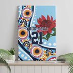 New South Wales Rugby Pacific Custom Canvas Wall Art Aboriginal art of Waratah