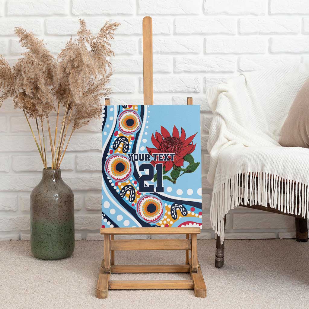 New South Wales Rugby Pacific Custom Canvas Wall Art Aboriginal art of Waratah