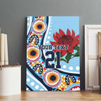 New South Wales Rugby Pacific Custom Canvas Wall Art Aboriginal art of Waratah