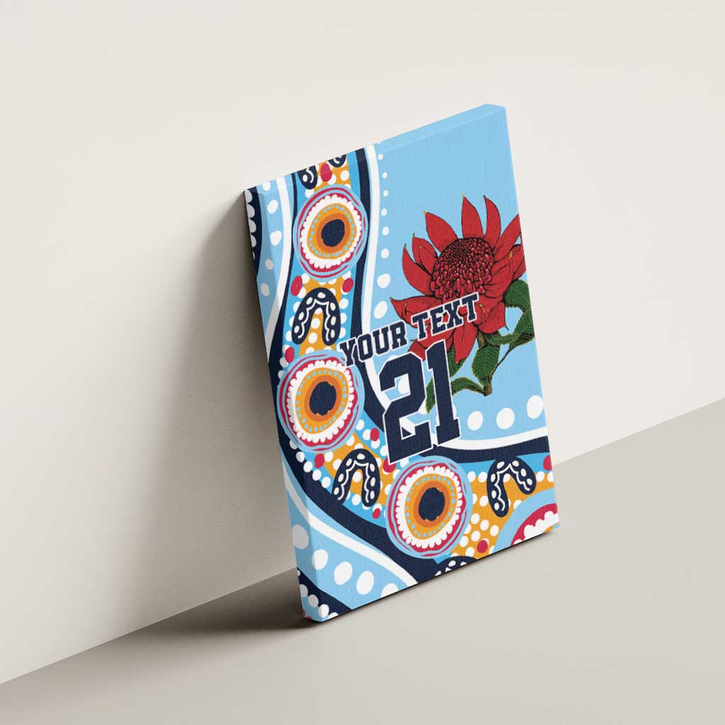 New South Wales Rugby Pacific Custom Canvas Wall Art Aboriginal art of Waratah