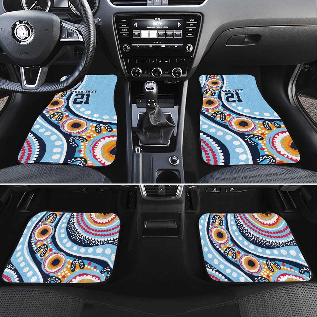 New South Wales Rugby Pacific Custom Car Mats Aboriginal art of Waratah