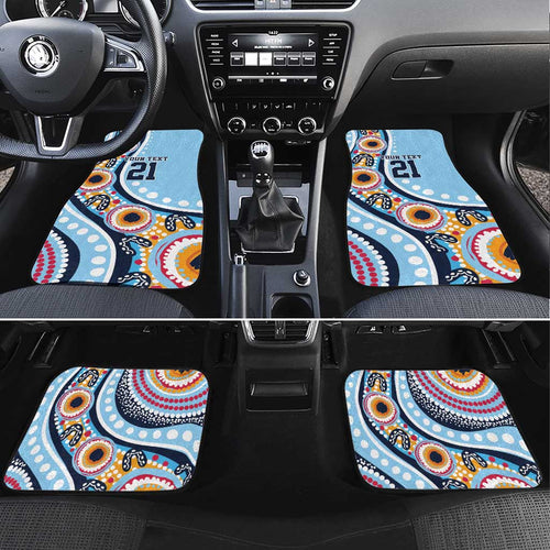 New South Wales Rugby Pacific Custom Car Mats Aboriginal art of Waratah