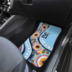 New South Wales Rugby Pacific Custom Car Mats Aboriginal art of Waratah
