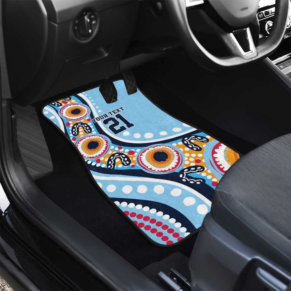 New South Wales Rugby Pacific Custom Car Mats Aboriginal art of Waratah