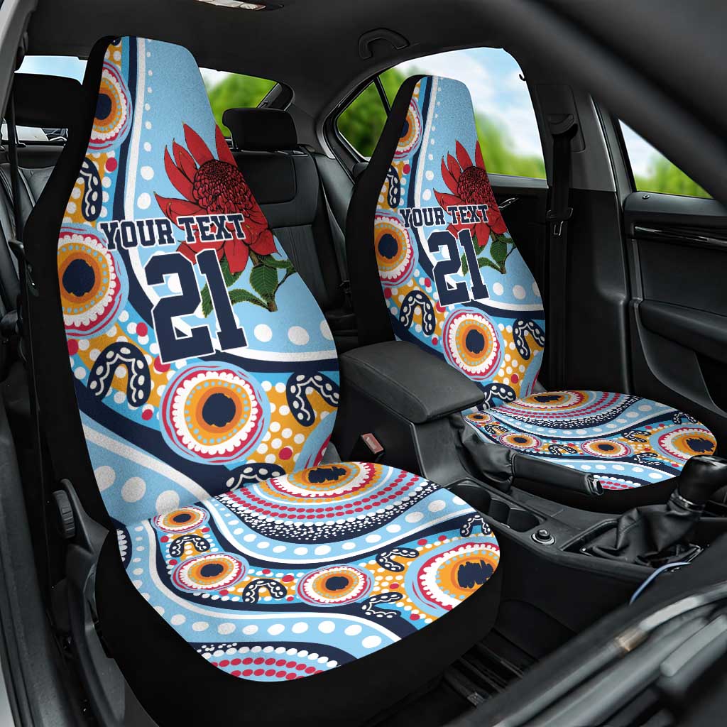 New South Wales Rugby Pacific Custom Car Seat Cover Aboriginal art of Waratah