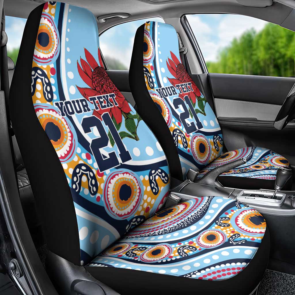 New South Wales Rugby Pacific Custom Car Seat Cover Aboriginal art of Waratah