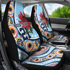 New South Wales Rugby Pacific Custom Car Seat Cover Aboriginal art of Waratah