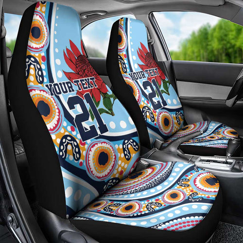 New South Wales Rugby Pacific Custom Car Seat Cover Aboriginal art of Waratah