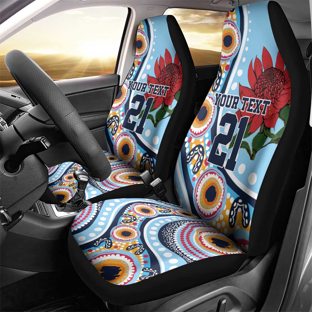 New South Wales Rugby Pacific Custom Car Seat Cover Aboriginal art of Waratah