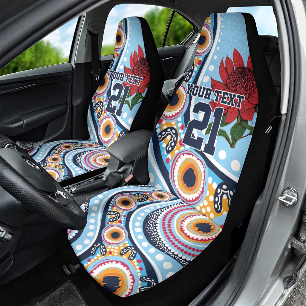 New South Wales Rugby Pacific Custom Car Seat Cover Aboriginal art of Waratah