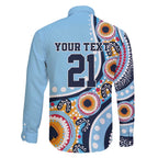 New South Wales Rugby Pacific Custom Family Matching Puletasi and Hawaiian Shirt Aboriginal art of Waratah