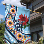 New South Wales Rugby Pacific Custom Garden Flag Aboriginal art of Waratah