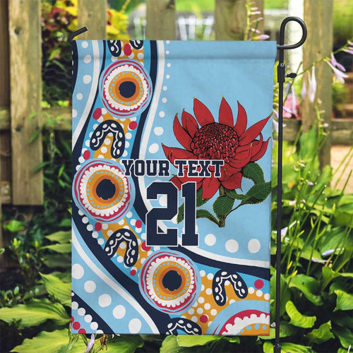 New South Wales Rugby Pacific Custom Garden Flag Aboriginal art of Waratah