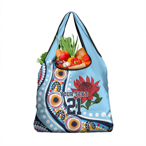 New South Wales Rugby Pacific Custom Grocery Bag Aboriginal art of Waratah