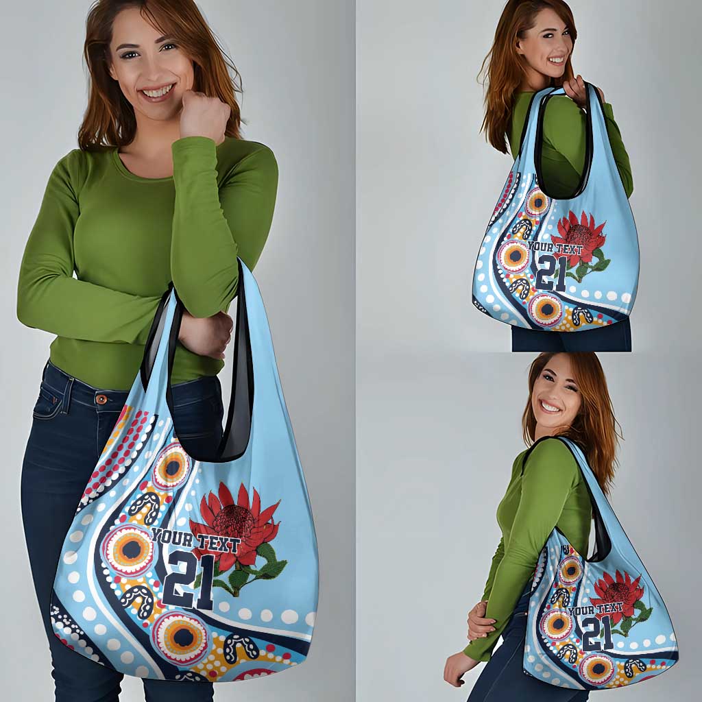 New South Wales Rugby Pacific Custom Grocery Bag Aboriginal art of Waratah