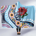 New South Wales Rugby Pacific Custom Hooded Blanket Aboriginal art of Waratah