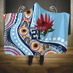 New South Wales Rugby Pacific Custom Hooded Blanket Aboriginal art of Waratah