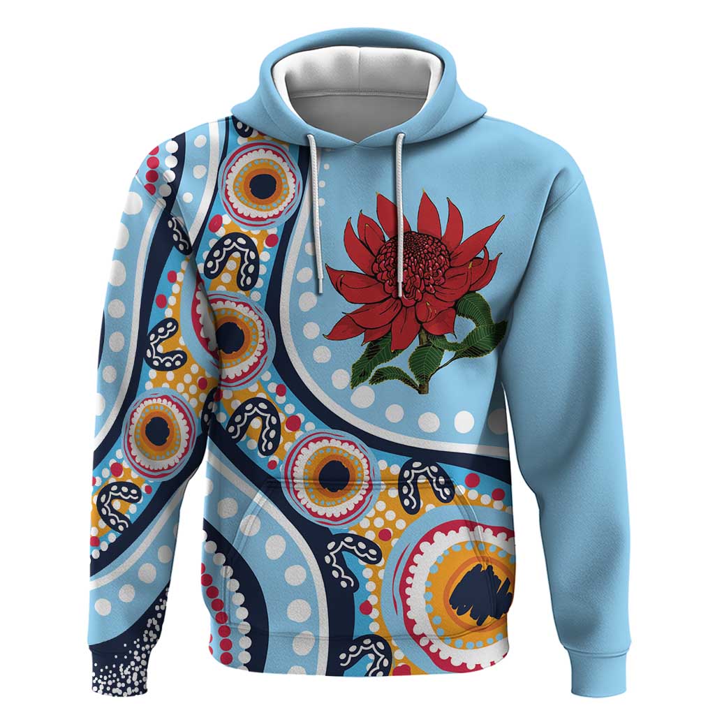 New South Wales Rugby Pacific Custom Hoodie Aboriginal art of Waratah