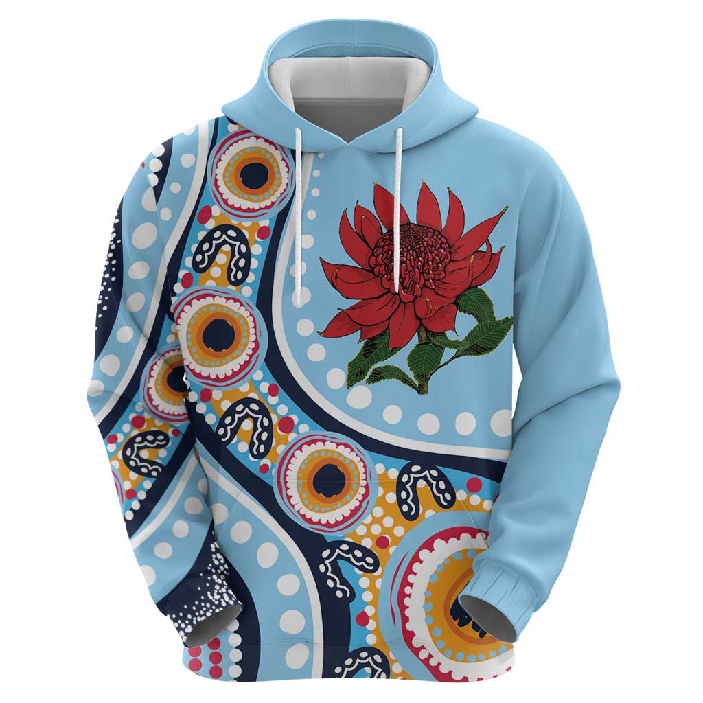New South Wales Rugby Pacific Custom Hoodie Aboriginal art of Waratah