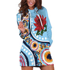 New South Wales Rugby Pacific Custom Hoodie Dress Aboriginal art of Waratah